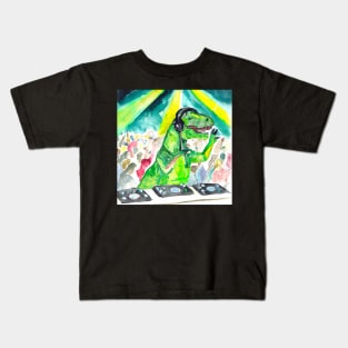 DJ T-Rex Kids T-Shirt